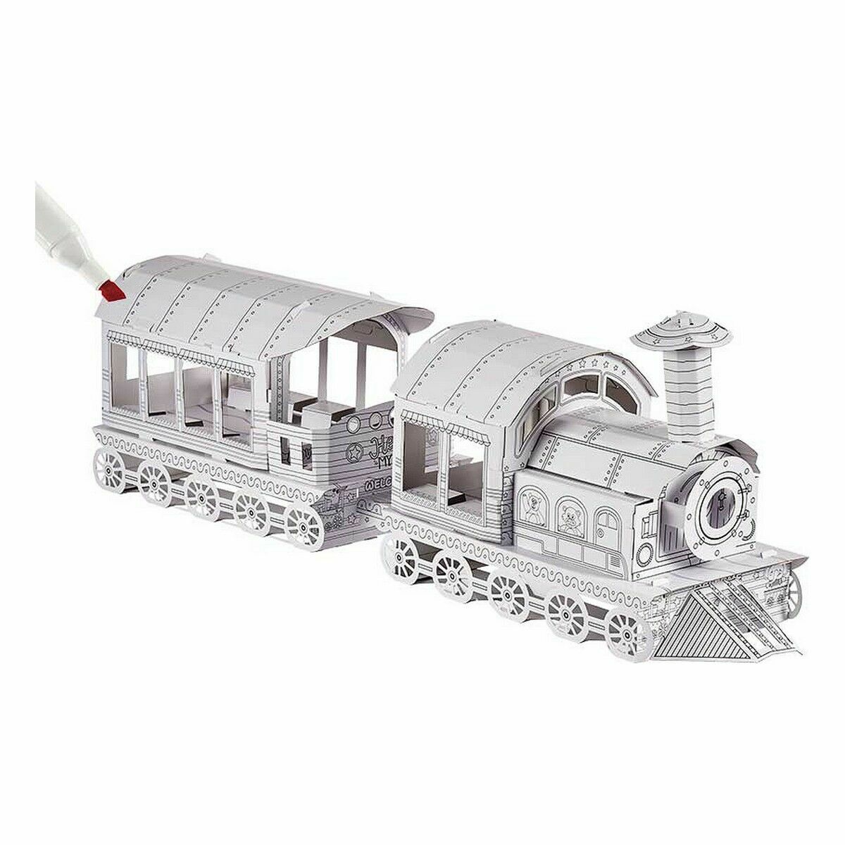 Travaux Manuel en papier Pincello Train (4 Unités)